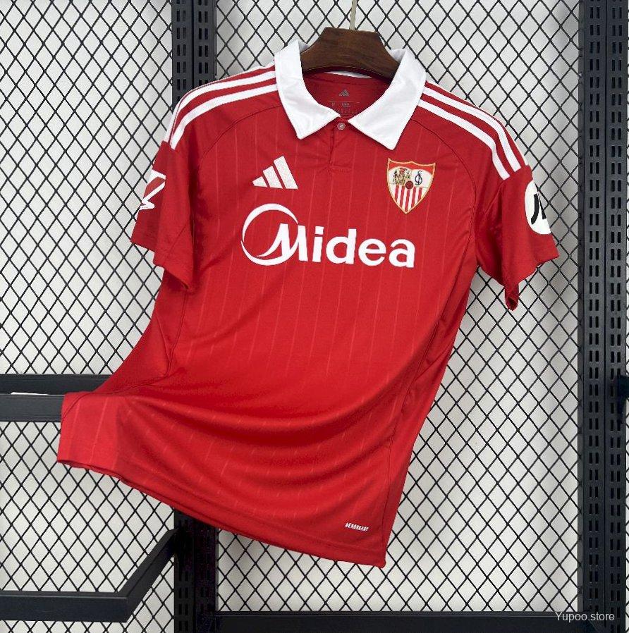 Camiseta de fútbol Sevilla 2025/26 VISITANTE MANGA CORTA VERSION FAN